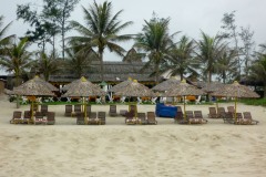 Long chairs on Cua Dai Beach