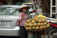 Pineapple saleslady